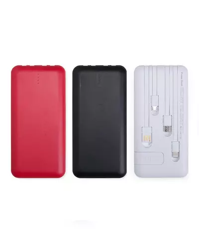 Power Bank com Cabos Embutidos Personalizado