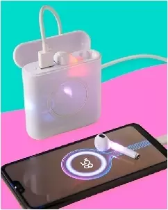 Power Bank Wireless com Fone de Ouvido Personalizado