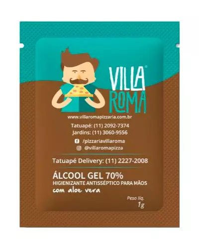 Sachê de Álcool em gel Personalizado