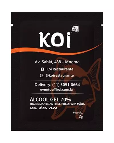 Sachê de Álcool em gel Personalizado