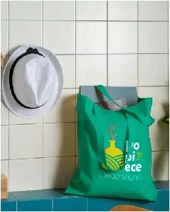 Sacola em algodão reciclado para brindes