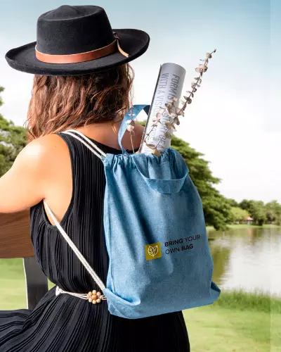 Sacola em algodão reciclado Personalizada