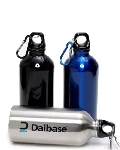 Squeeze de Alumínio Promocional com Mosquetão